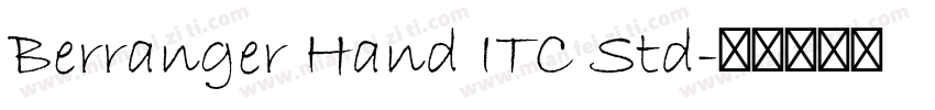 Berranger Hand ITC Std字体转换